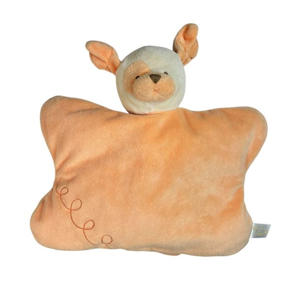 Gund La Collection Bebe Tangerine Dog Mini Cozy Plush Baby Lovey Blanket - Picture 3 of 9